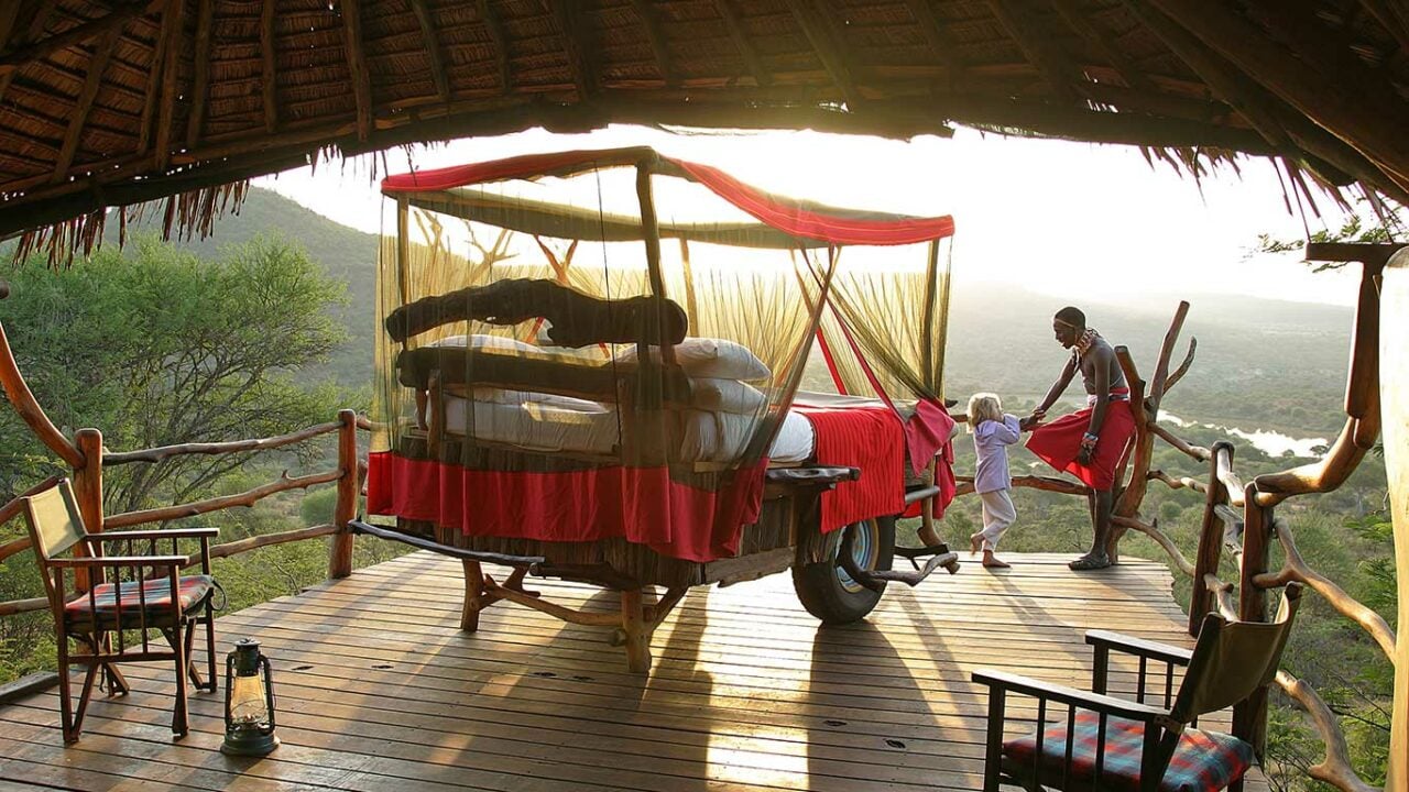 that guests sleep under