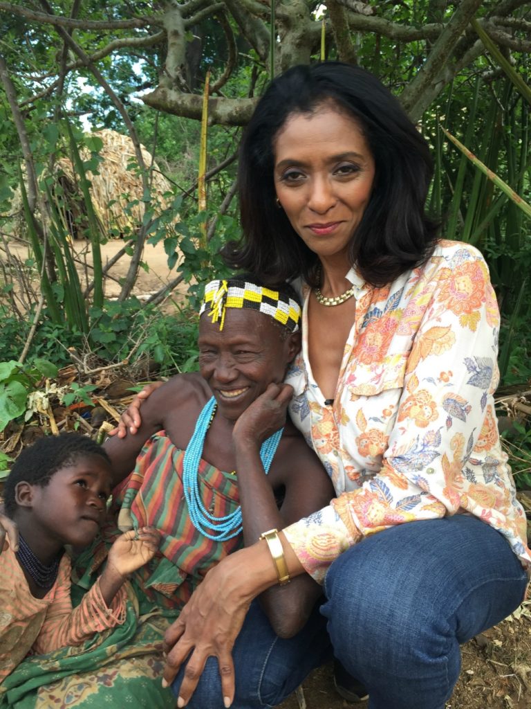 Zeinab with hunter gatherers